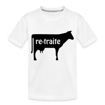 re-traite - T-shirt bio Premium Enfant - blanc - Devant