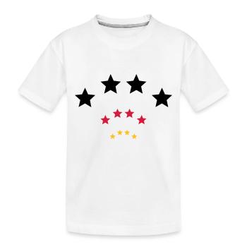 4 Sterne für Schwarz rot gold / 4 stars (3c) - Kids' Premium Organic T-Shirt - white - Front
