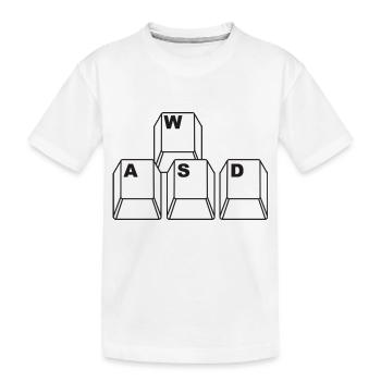 WASD Gamer - T-shirt bio Premium Enfant - blanc - Devant