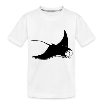 Rochen - Kinder Premium Bio T-Shirt - Weiß - Vorne