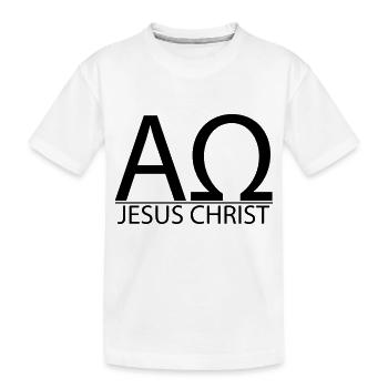 Alpha und Omega - Kinder Premium Bio T-Shirt - Weiß - Vorne