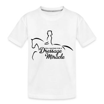 Dressur - Kinder Premium Bio T-Shirt - Weiß - Vorne