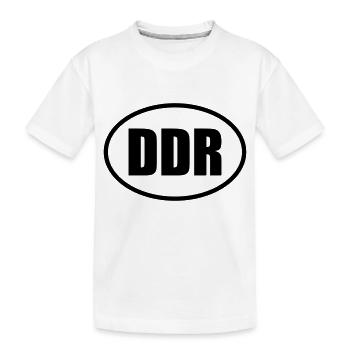 DDR Emblem - Kinder Premium Bio T-Shirt - Weiß - Vorne