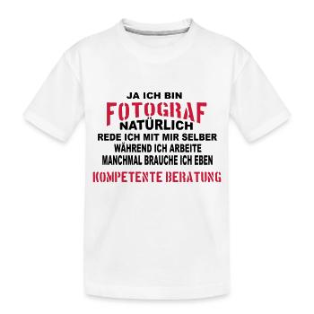 Fotograf Beratung - Kinder Premium Bio T-Shirt - Weiß - Vorne