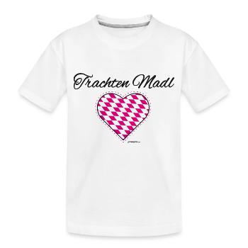 Trachten Madl - Kinder Premium Bio T-Shirt - Weiß - Vorne