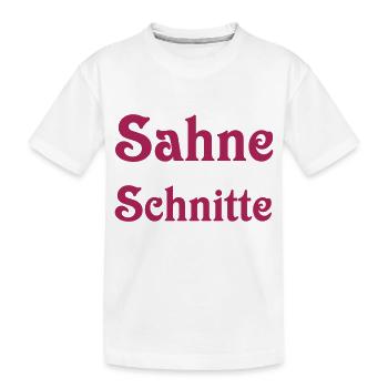 Sahne Schnitte - Kinder Premium Bio T-Shirt - Weiß - Vorne