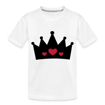 Crown (crown) 05.3 - Kids' Premium Organic T-Shirt - white - Front