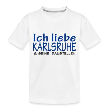 Karlsruhe - Kinder Premium Bio T-Shirt - Weiß - Vorne