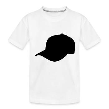 basecap schwarz links - Kinder Premium Bio T-Shirt - Weiß - Vorne