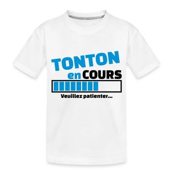 tonton en cours - T-shirt bio Premium Enfant - blanc - Devant