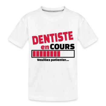 dentiste en cours - T-shirt bio Premium Enfant - blanc - Devant