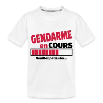 gendarme en cours - T-shirt bio Premium Enfant - blanc - Devant