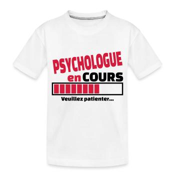 psychologue en cours - T-shirt bio Premium Enfant - blanc - Devant