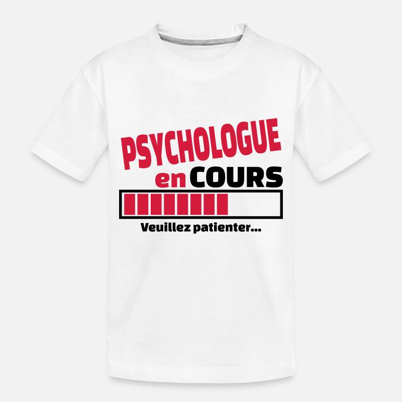 psychologue en cours - T-shirt bio Premium Enfant - blanc