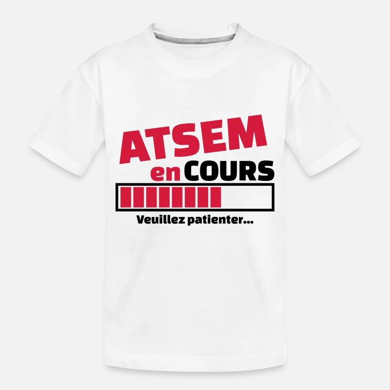 atsem en cours - T-shirt bio Premium Enfant - blanc