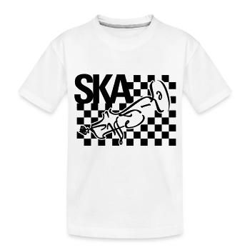 Ska Trompete Shirt - Kinder Premium Bio T-Shirt - Weiß - Vorne