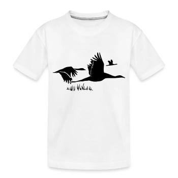 Nuée d'oiseaux - T-shirt bio Premium Enfant - blanc - Devant