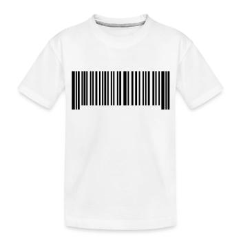 barcode symbol - Kinder Premium Bio T-Shirt - Weiß - Vorne
