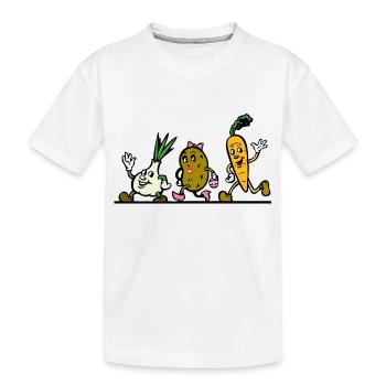 vegetables - Kids' Premium Organic T-Shirt - white - Front