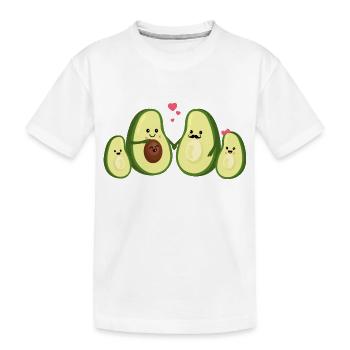 Avocado Familie - Schwangerschaft - Lustig - Baby - Kinder Premium Bio T-Shirt - Weiß - Vorne