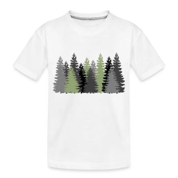 baum tree baumstamm wald forest woods168 - Kinder Premium Bio T-Shirt - Weiß - Vorne