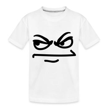 angry_face - T-shirt bio Premium Enfant - blanc - Devant