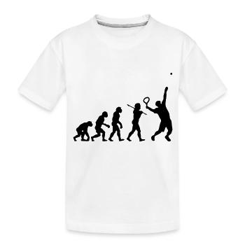 Tennis Evolution - Kinder Premium Bio T-Shirt - Weiß - Vorne