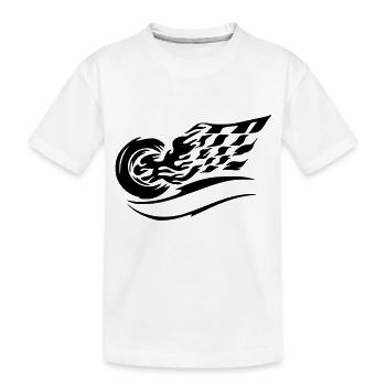 auto 1 - Kinder Premium Bio T-Shirt - Weiß - Vorne