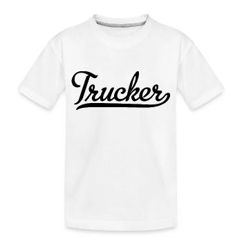 Trucker - Kinder Premium Bio T-Shirt - Weiß - Vorne