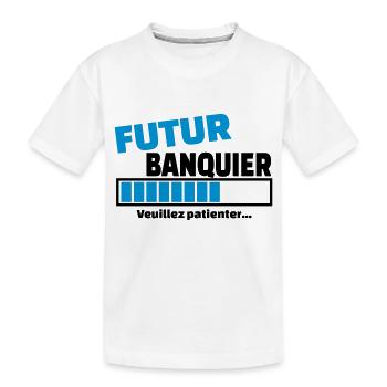 futur banquier - T-shirt bio Premium Enfant - blanc - Devant