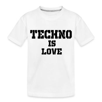 la techno c'est l'amour - T-shirt bio Premium Enfant - blanc - Devant