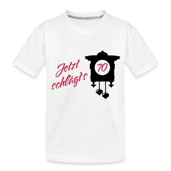 Geburtstag - Jetzt schlägt's 70 - Kinder Premium Bio T-Shirt - Weiß - Vorne