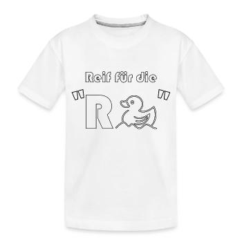 Reif fuer die Rente Ente Pension - Kinder Premium Bio T-Shirt - Weiß - Vorne