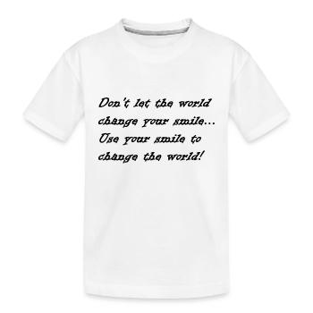 Sourire de rire - T-shirt bio Premium Enfant - blanc - Devant