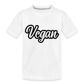 Vegan Veganer Vegetarier - Kinder Premium Bio T-Shirt - Weiß - Vorne