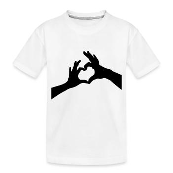 Fingerherz - Kinder Premium Bio T-Shirt - Weiß - Vorne