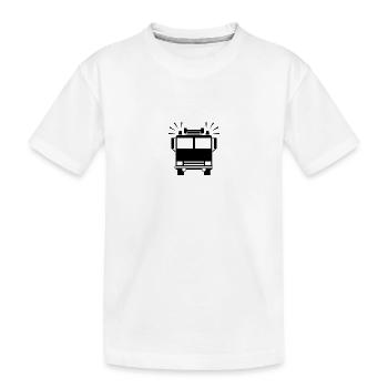 Feuerwehr - Kinder Premium Bio T-Shirt - Weiß - Vorne