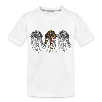 Jellyfish the transparent rulers of the sea - Kids' Premium Organic T-Shirt - white - Front