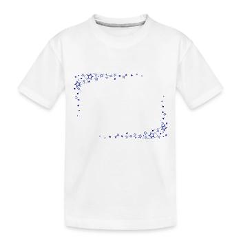Sternrahmen Blau - Kinder Premium Bio T-Shirt - Weiß - Vorne