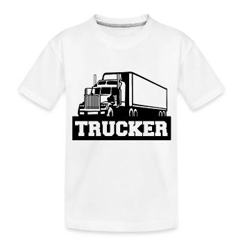 trucker_t1 - T-shirt bio Premium Enfant - blanc - Devant