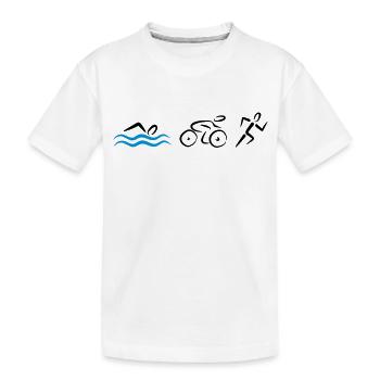 Triathlon - Kinder Premium Bio T-Shirt - Weiß - Vorne