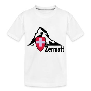 zermatt - Kids' Premium Organic T-Shirt - white - Front