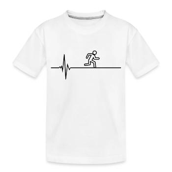 runner - Kids' Premium Organic T-Shirt - white - Front