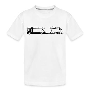 Porte voitures de transport_b1 - T-shirt bio Premium Enfant - blanc - Devant
