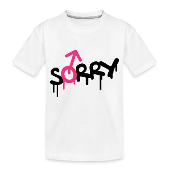 Sorry Gay - Kids' Premium Organic T-Shirt - white - Front
