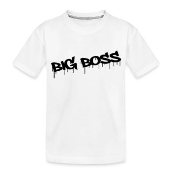 Big Boss - Kids' Premium Organic T-Shirt - white - Front