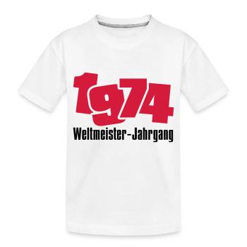 1974 champion du monde de cru, 2 couleurs - T-shirt bio Premium Enfant - blanc - Devant