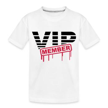 VIP Member - Kinder Premium Bio T-Shirt - Weiß - Vorne