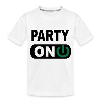 Party - Kinder Premium Bio T-Shirt - Weiß - Vorne