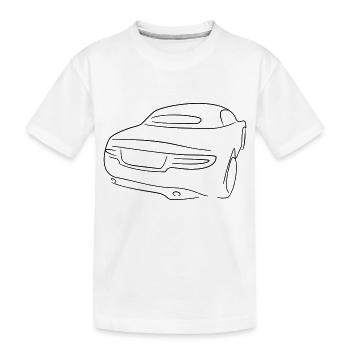 Cabrio heck Tribal - Kinder Premium Bio T-Shirt - Weiß - Vorne
